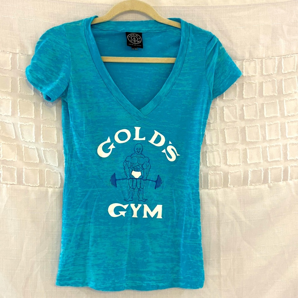 Gold Gym blue shirt small